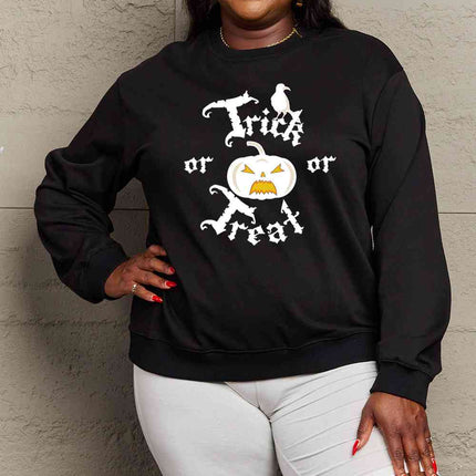 Simply Love Full Size TRICK OR TREAT Graphic Sweatshirt