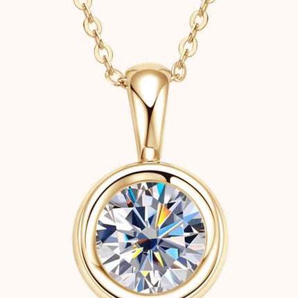 2 Carat Moissanite 925 Sterling Silver Necklace