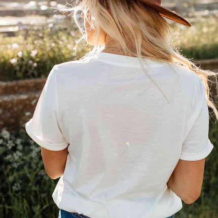 Round Neck Short Sleeve Graphic T-Shirt - Vickie Lynn's