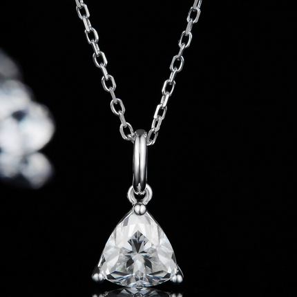 1 Carat Moissanite Pendant 925 Sterling Silver Necklace