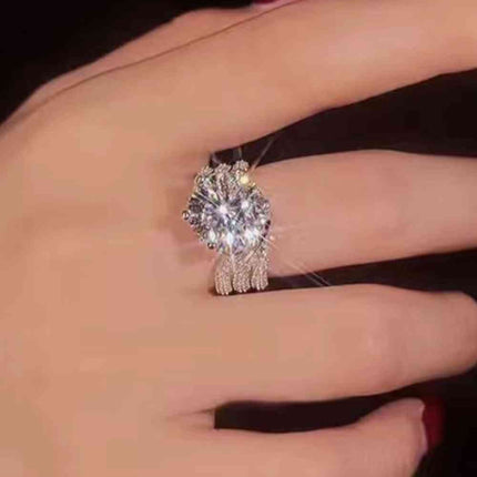 Adored 3 Carat Moissanite Three-Layer Ring