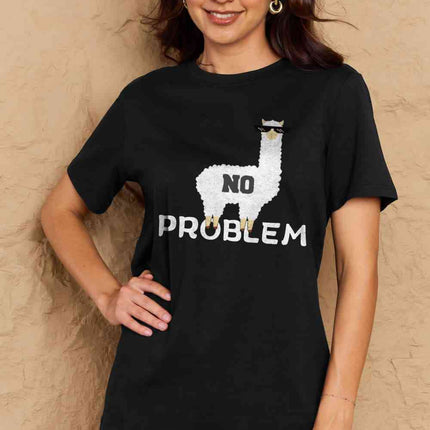 Simply Love Full Size NO PROBLEM Graphic Cotton Tee
