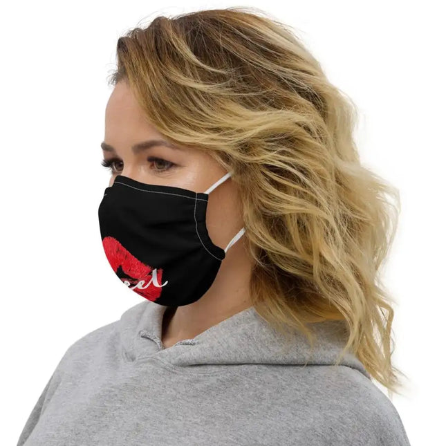 Face Coverings, Sweet Kiss Red Lipstick Style Face Mask