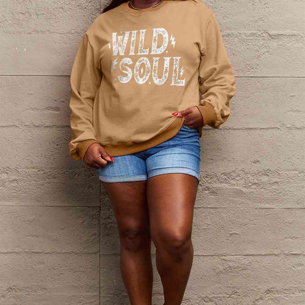 Simply Love Full Size WILD SOUL Graphic Sweatshirt
