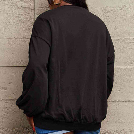 Simply Love Full Size BE REAL NOT PERFECT Graphic Sweatshirt