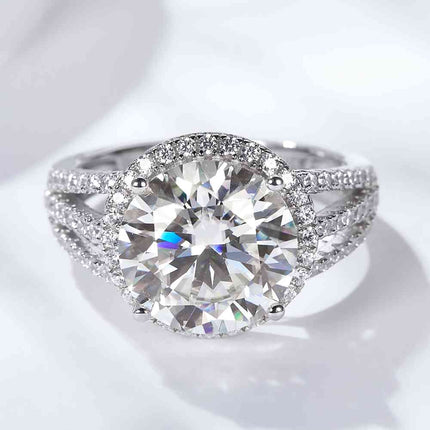 5 Carat  Moissanite Split Shank Ring