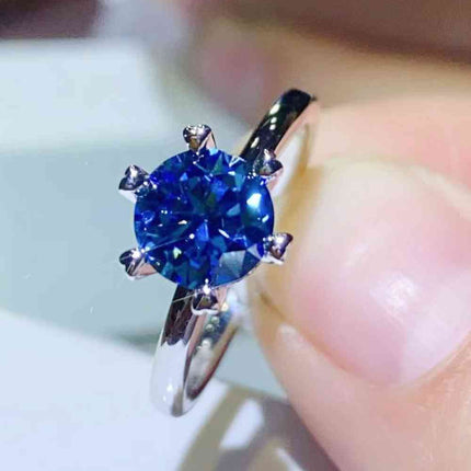 1 Carat Moissanite 6-Prong Solitaire Ring