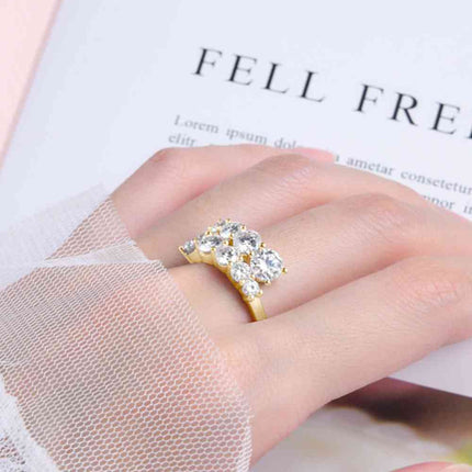 Adored Moissanite 925 Sterling Silver Ring