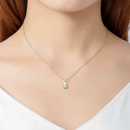 1.5 Carat Moissanite Pendant 925 Sterling Silver Necklace