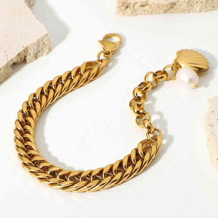 18K Gold-Plated Curb Chain Bracelet