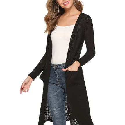 Women's Autumn Casual Long Knitted Cardigan