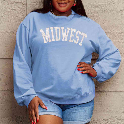 Simply Love Full Size MIDWEST Graphic Sweatshirt