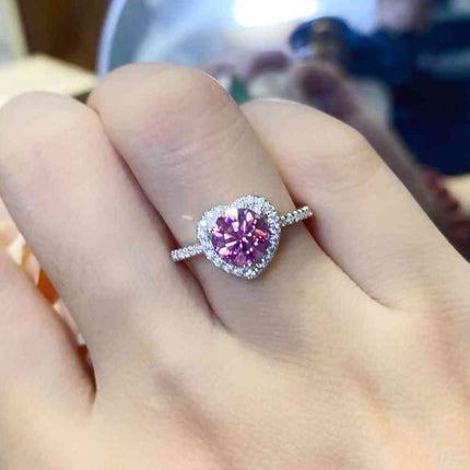 Lifelong Journey 1 Carat Moissanite Heart Ring