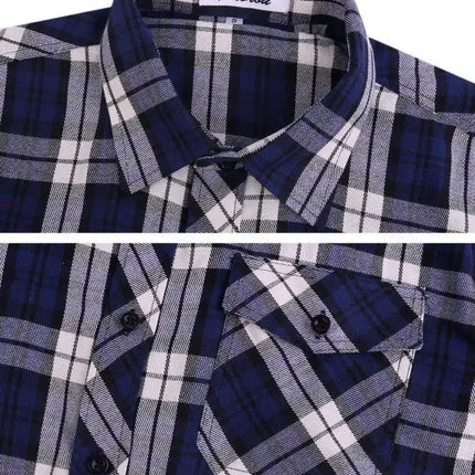 Men's Flannel Plaid Long Sleeve Shirt