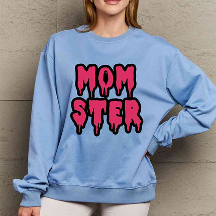Simply Love Full Size MOM STER Graphic Sweatshirt