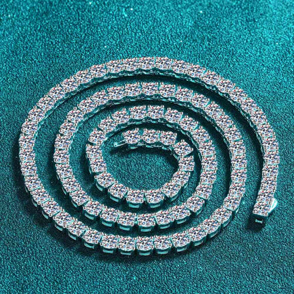 Moissanite Rhodium-Plated Necklace