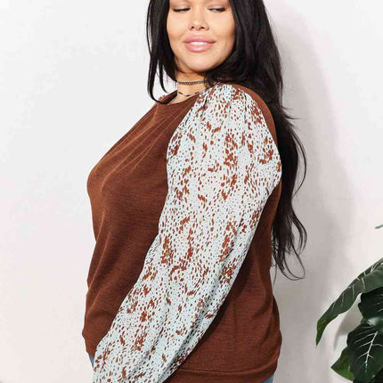 And The Why  Full Size Foil Printed Sleeve Top