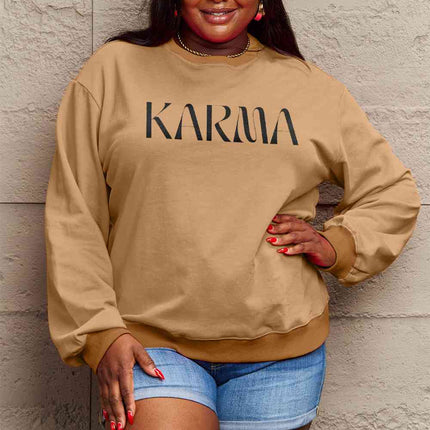 Simply Love Full Size KARMA Graphic Sweatshirt