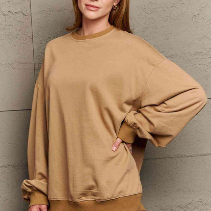 Simply Love Full Size Dropped Shoulder Sweatshirt
