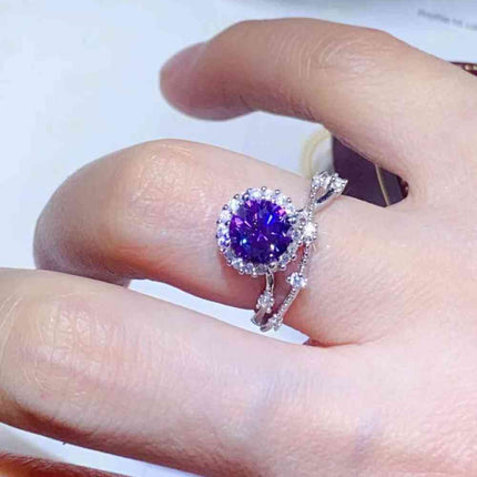 1 Carat Moissanite 925 Sterling Silver Ring