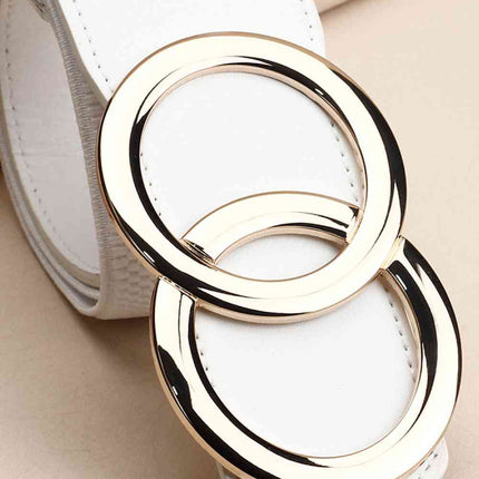 Zinc Alloy Buckle Elastic PU Belt
