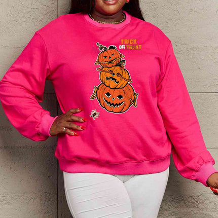 Simply Love Full Size TRICK OR TREAT Graphic Sweatshirt