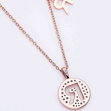 Adored Moissanite K to T Pendant Necklace