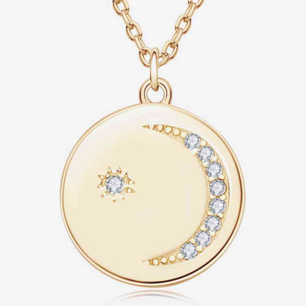 Moissanite Round Pendant Necklace