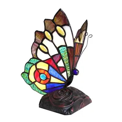 "KACY 7" Tiffany-style Butterfly 1 Light Accent Table Lamp