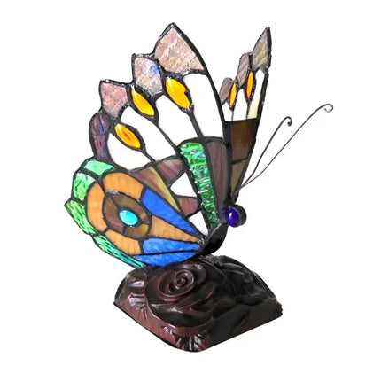 "KACY 7" Tiffany-style Butterfly 1 Light Accent Table Lamp