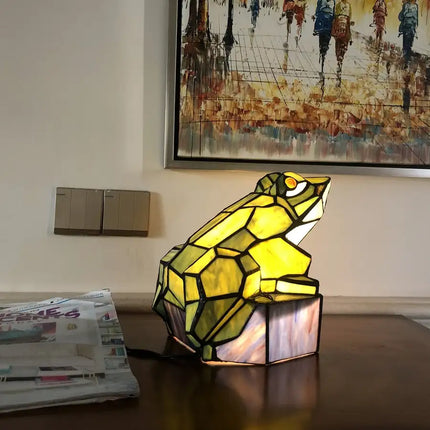 NAVEEN Tiffany-Style Animal Stained Glass Accent Lamp