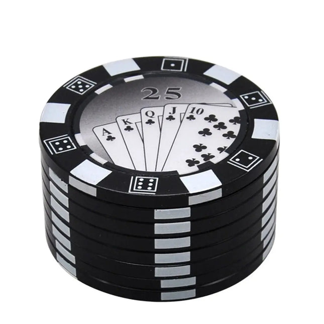 Gambling Chip Herb Grinder 3 Layer