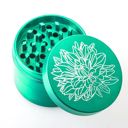 Green Zinc Alloy Weed Grinder 3 Layer