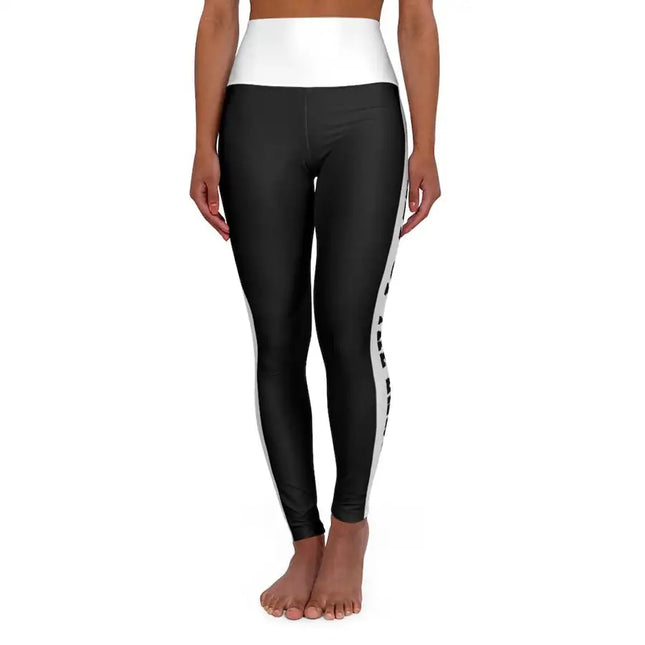 High Waisted Yoga Leggings, Black And White Salt Of The Earth Matthew 5:13 Graphic Style Sports Pants