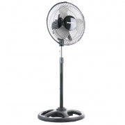 Impress Mighty Mite 10 Inch 3 Speed High Velocity Standing Fan in Black