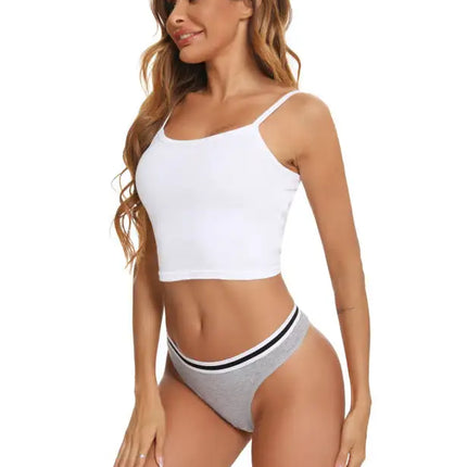 Tangas de algodón para mujer, ropa interior cómoda y transpirable de talle bajo 