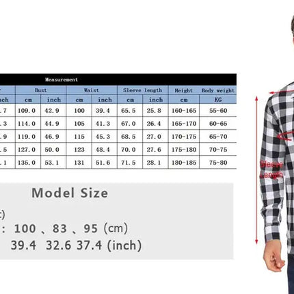 Men's Flannel Plaid Long Sleeve Shirt