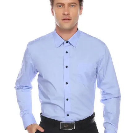 Men's Fashion Casual Business Long Sleeve Shirts