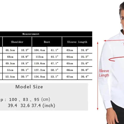 Men's Fashion Casual Business Long Sleeve Shirts