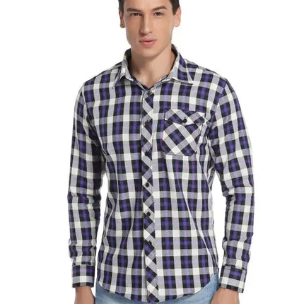 Men's Flannel Plaid Long Sleeve Shirt