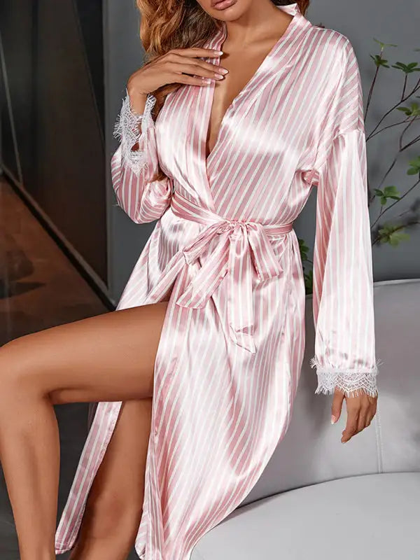 Women's Belted Robe Bathrobe Loungewear