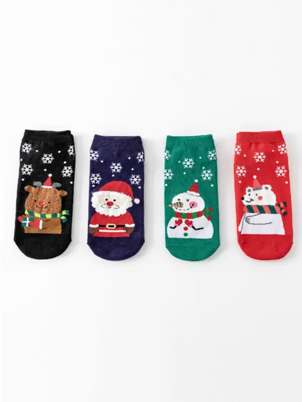 Pack de 4 calcetines navideños Cutes de algodón
