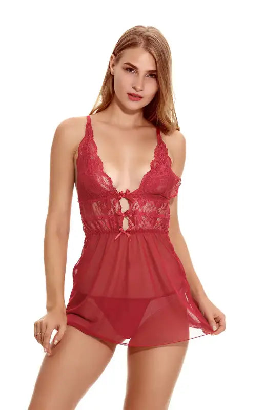 Ladies Sexy  Babydoll Lace Nightgown