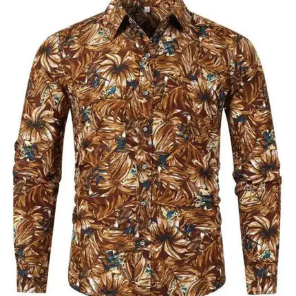 Men's Hawaiian Shirt Short Sleeves Printed Button Down Summer Beach Dress Shirts
