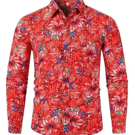 Men's Hawaiian Shirt Short Sleeves Printed Button Down Summer Beach Dress Shirts