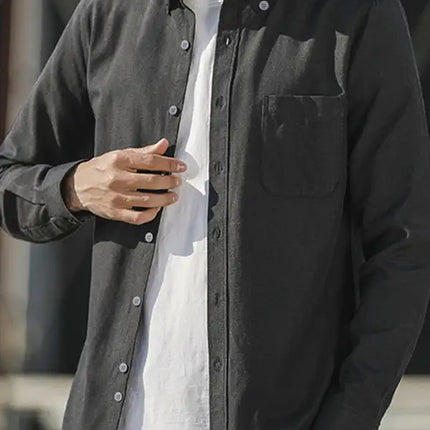 Men's Oxford Long Sleeve Casual Shirt