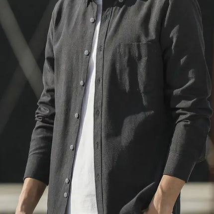 Men's Oxford Long Sleeve Casual Shirt