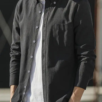 Men's Oxford Long Sleeve Casual Shirt