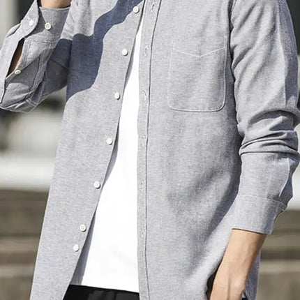 Men's Oxford Long Sleeve Casual Shirt