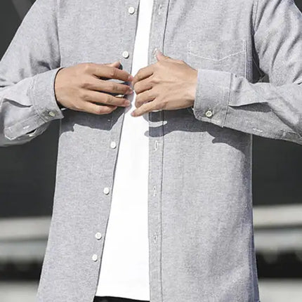 Men's Oxford Long Sleeve Casual Shirt